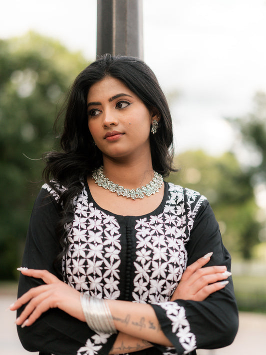 Kaari Kalindi - Black Cotton Frock
