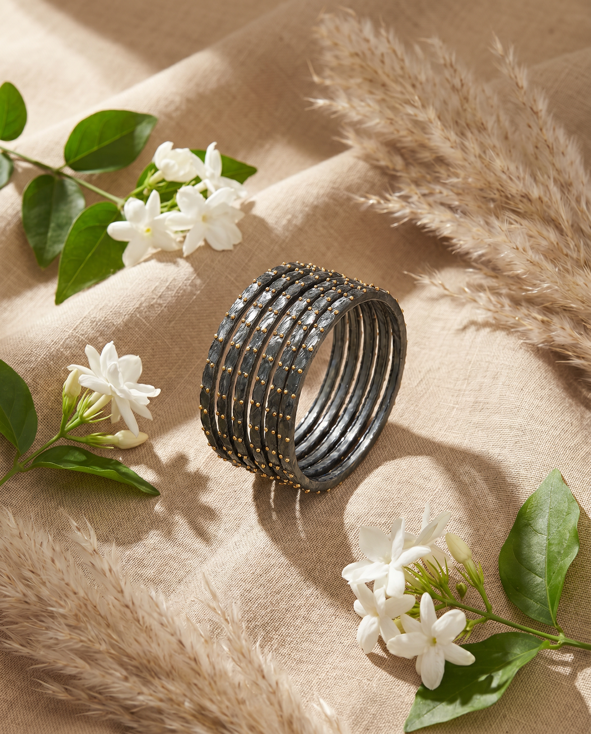 Charcoal Glitter Bangles