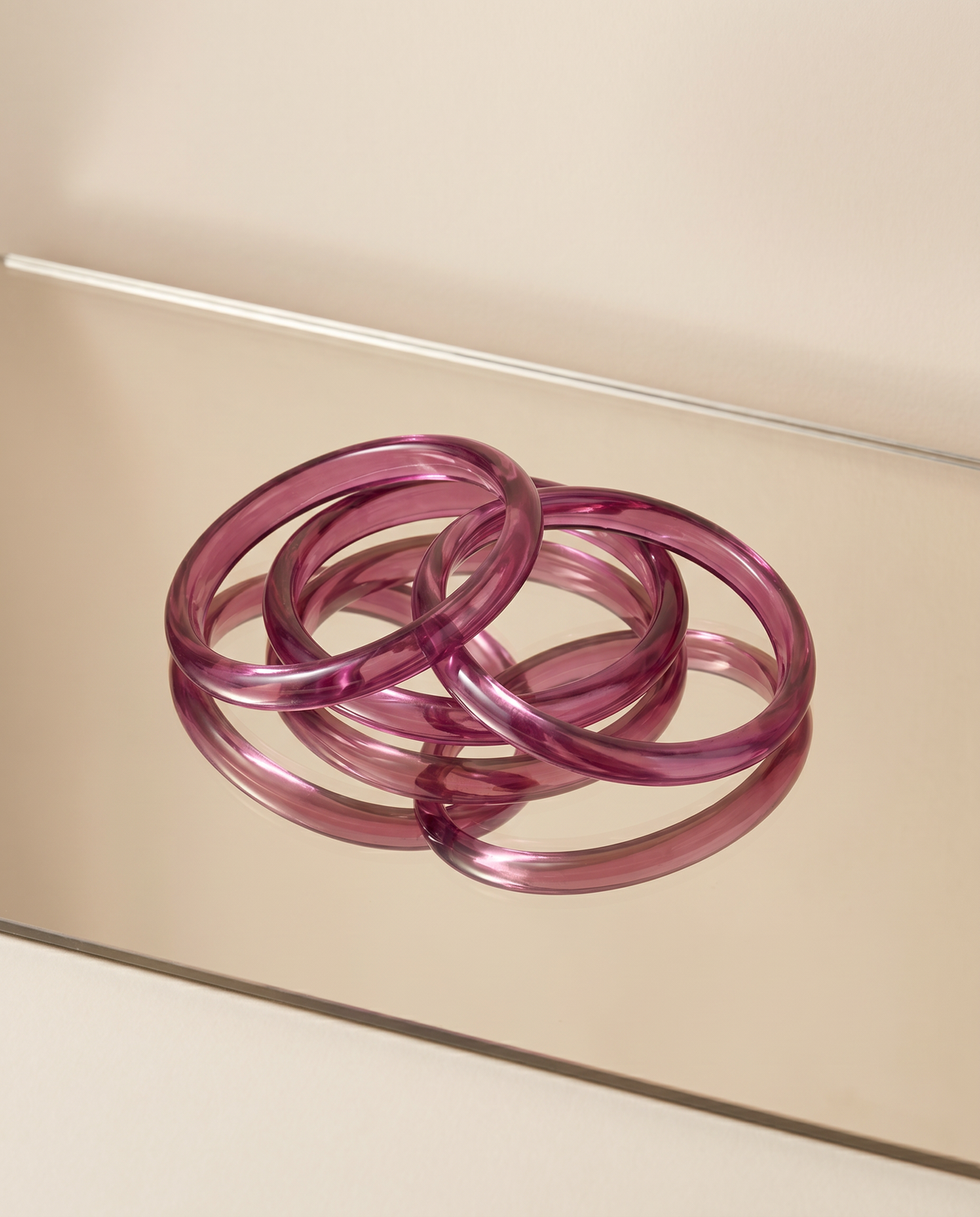 Hot Pink Glass Bangles(handmade)