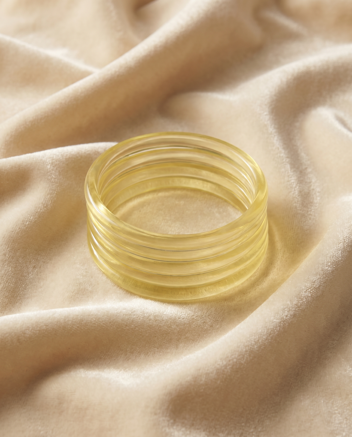 Lemon Yellow Glass Bangles(handmade)