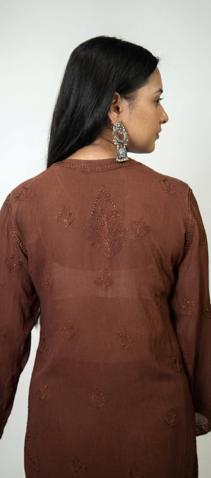 Long Kurta Set Brown