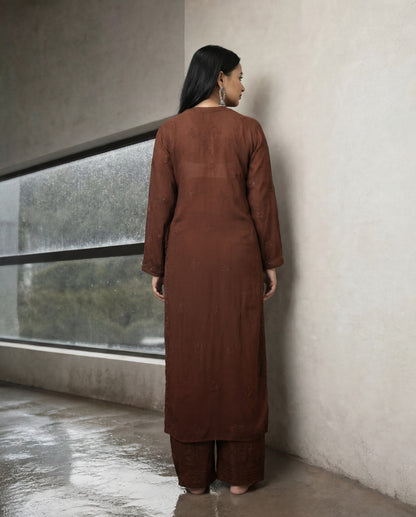 Long Kurta Set Brown