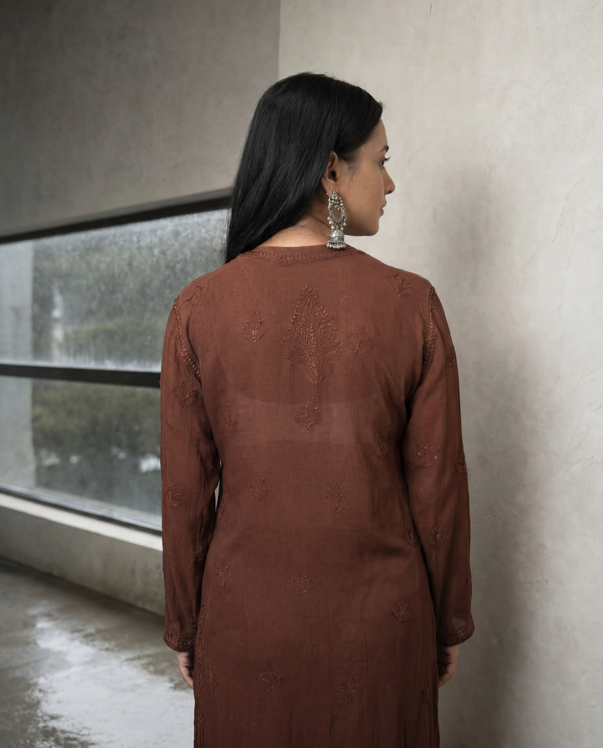 Long Kurta Set Brown