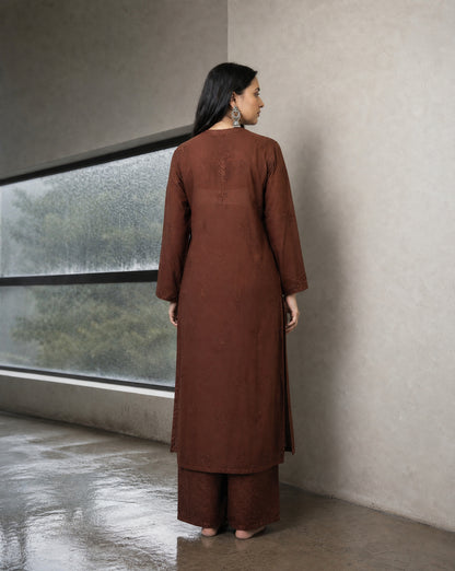 Long Kurta Set Brown