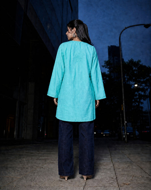Lotus Kurti Aqua