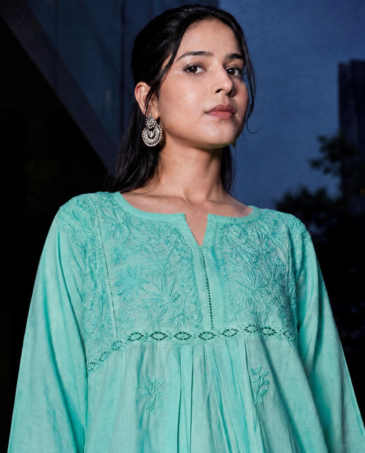 Lotus Kurti Aqua