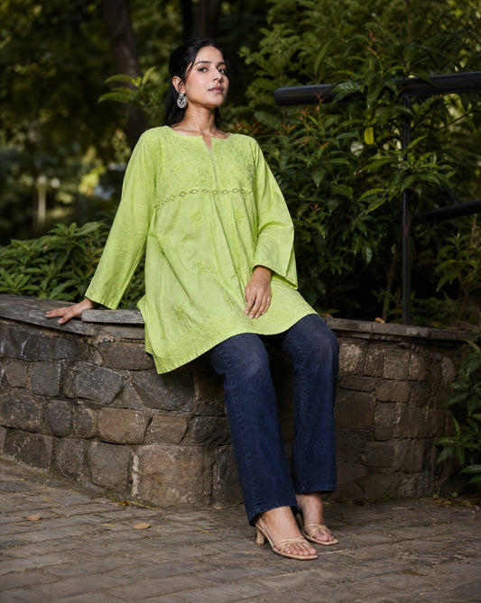 Lotus Kurti Limegreen