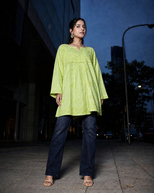 Lotus Kurti Limegreen