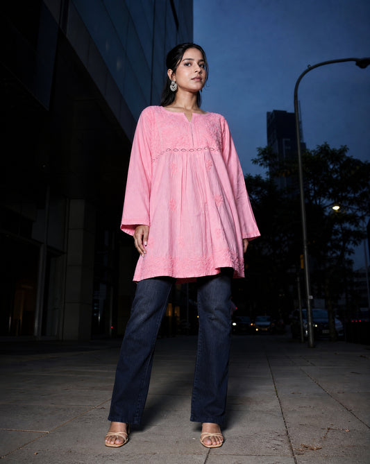 Lotus Kurti Pink