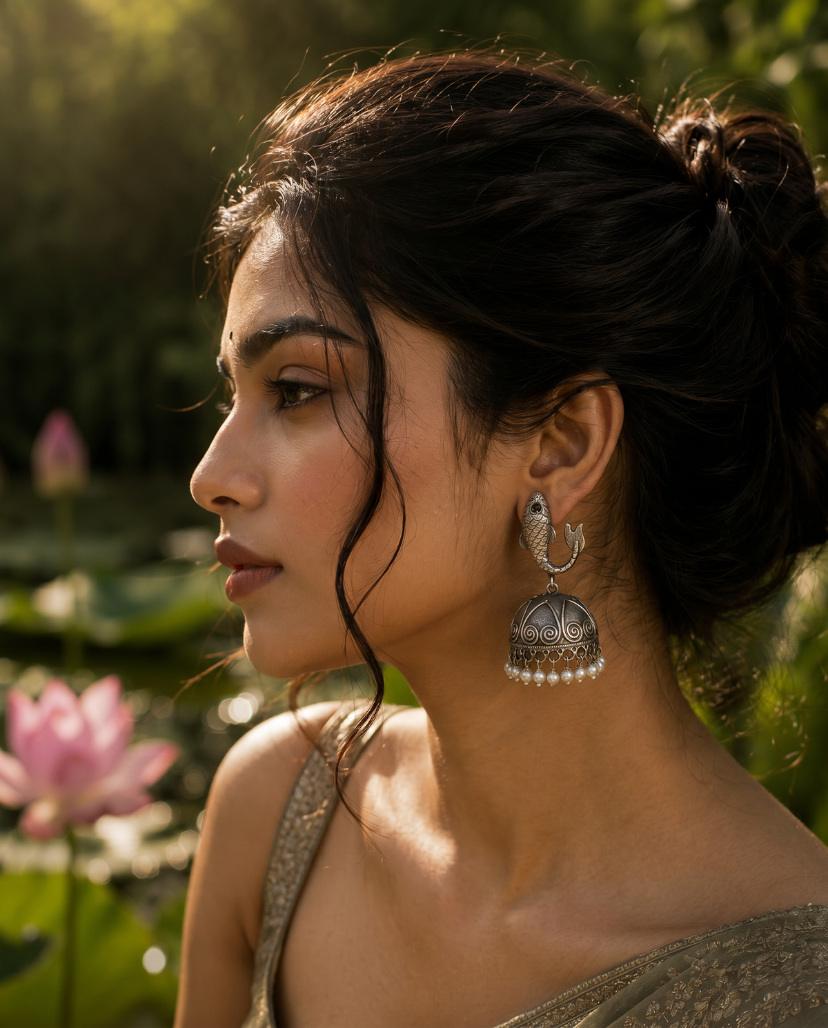 Meer Jhumka Black