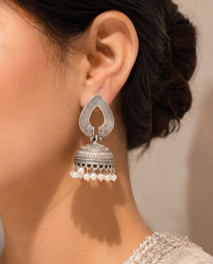 Oxidised Dangler jhumka