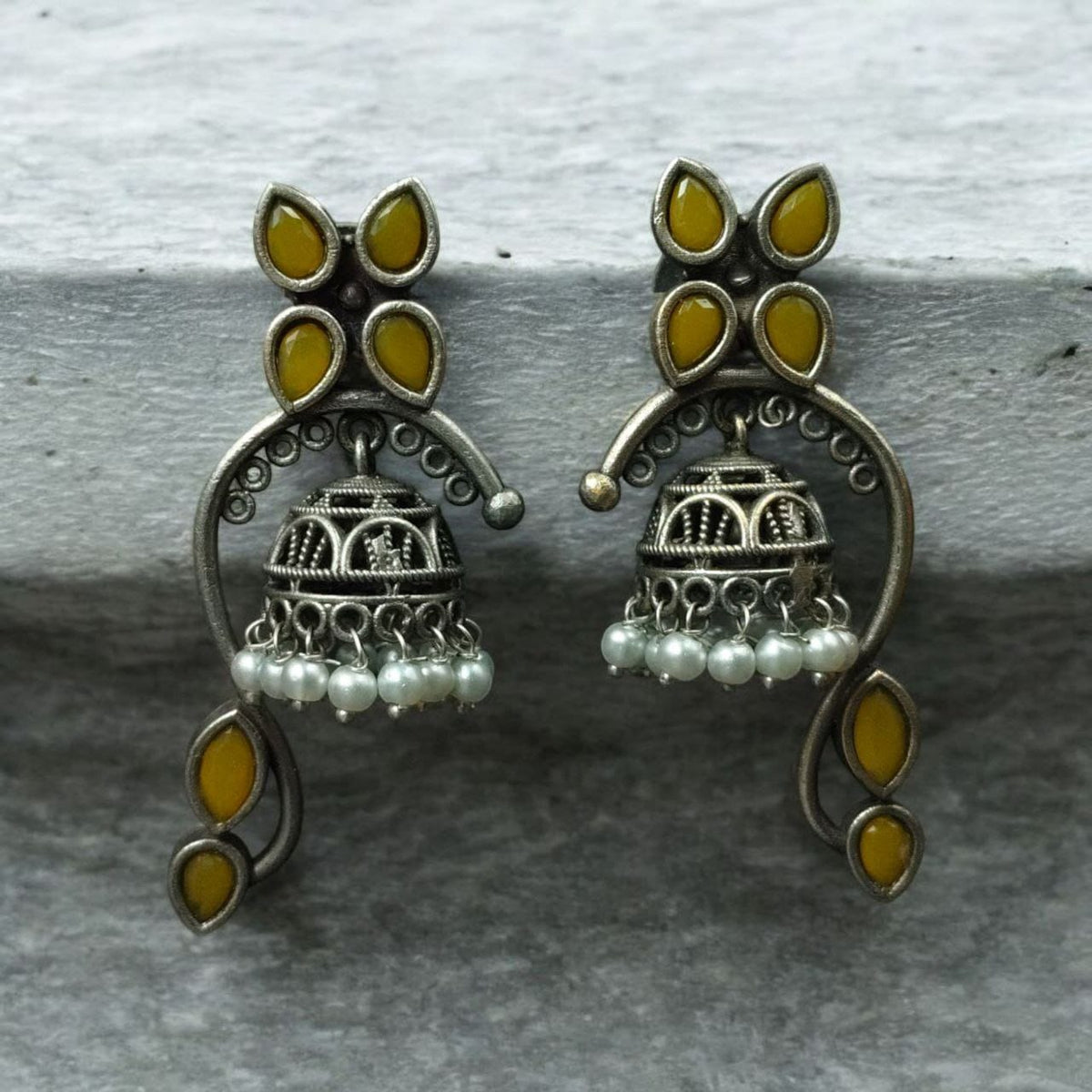 Unique Oxidised Jhumki earring