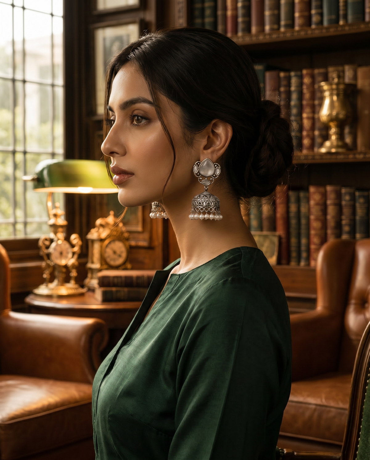 Premium Silver drop jhumka Silver