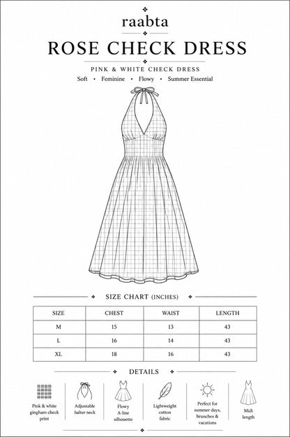 Rose Check Dress