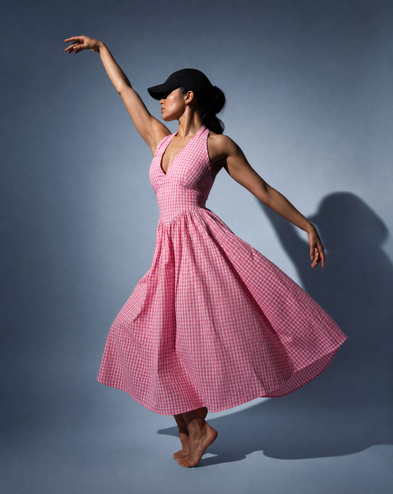 Rose Check Dress
